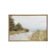 Madison Park Traditional Wood Lake Walk Framed Gel Coated in Multi-Color